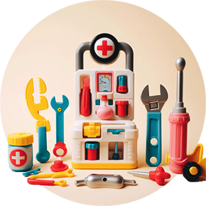 تصویر برای دسته  ست وسایل بازی